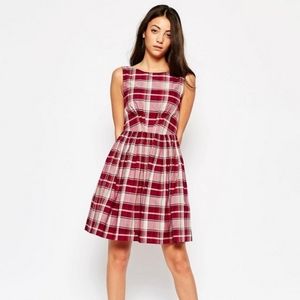 Emily Finn Burgundy Plaid Dress XL
